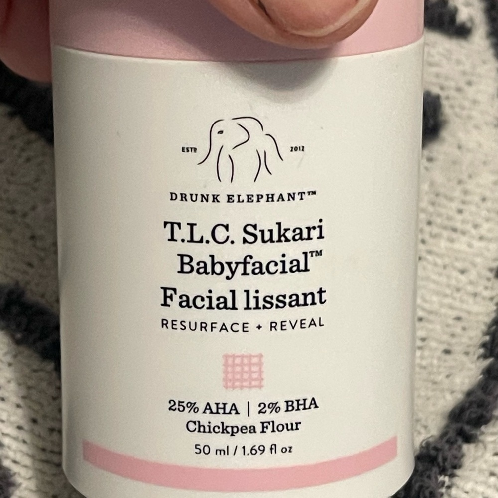 Drunk Elephant T.L.C. Sukari Babyfacial - Pink and White Packaging